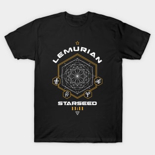 Lemurian Starseed Light Code Sacred Geometry 11:11 T-Shirt